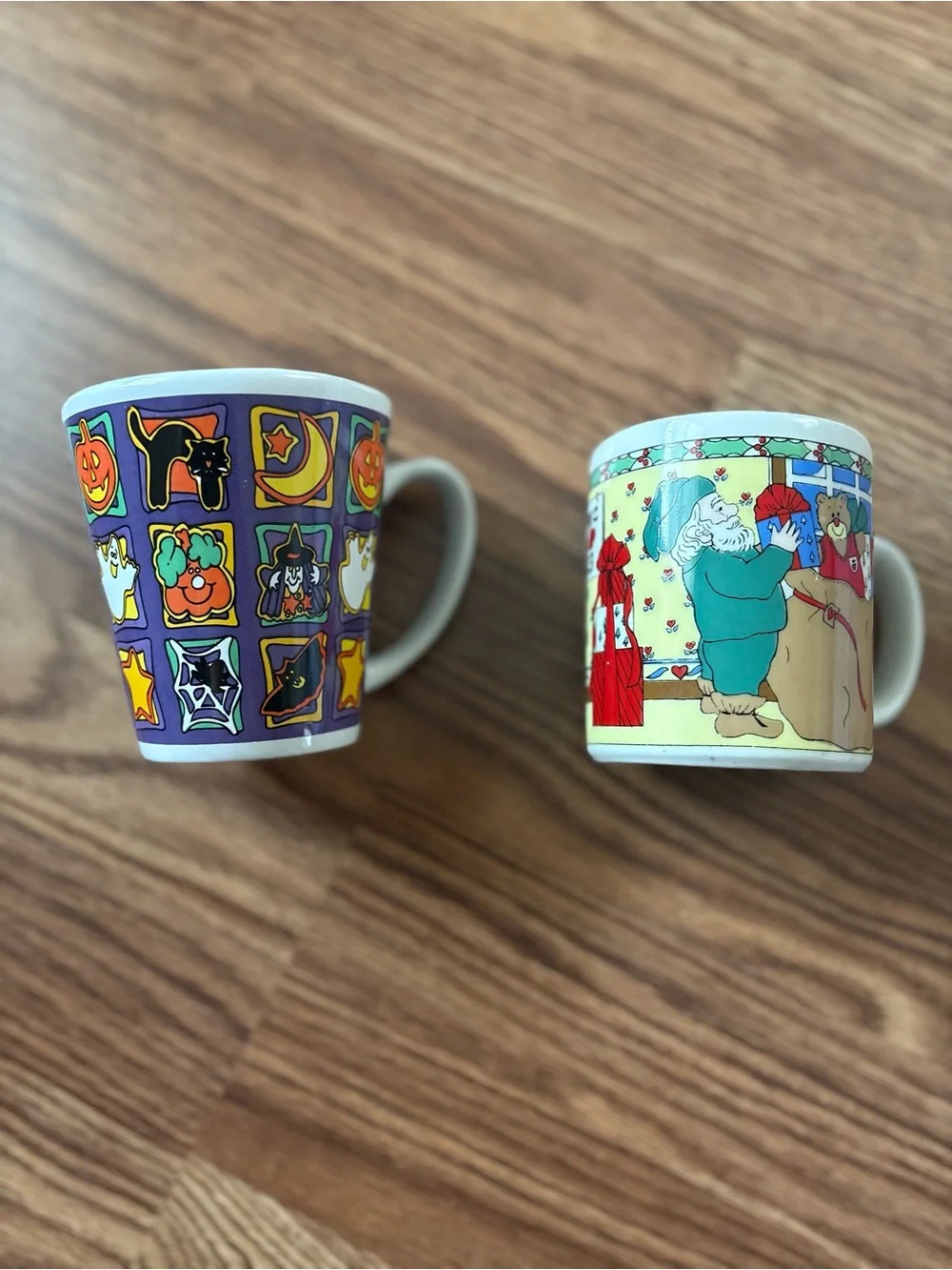 Vintage Look Holiday Mugs